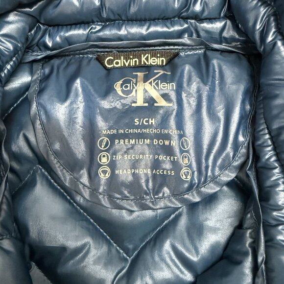 Calvin Klein‎ Packable Puffer Vest Women’s S Blue Down Filled Gorpcore Preppy - Picture 5 of 10